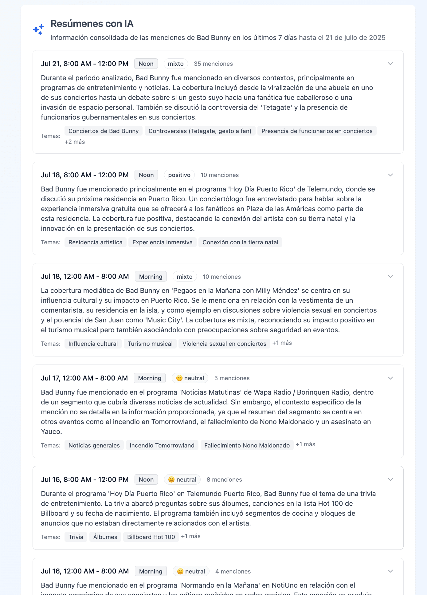 Real-time monitoring and contextual insights