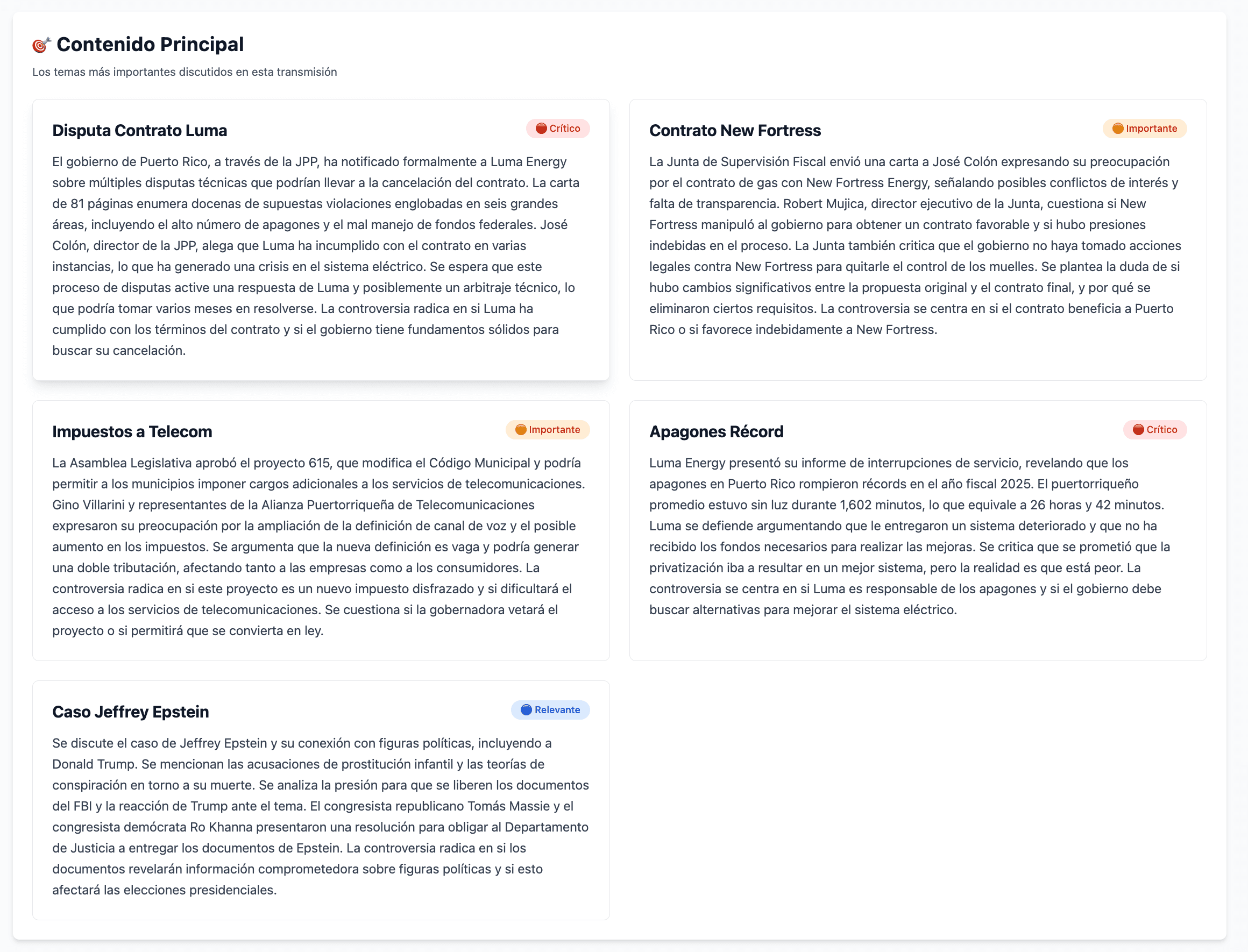 AI summaries, background